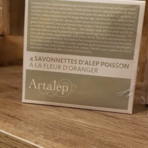 4 Savonettes d'alep poisson à la fleur d'oranger